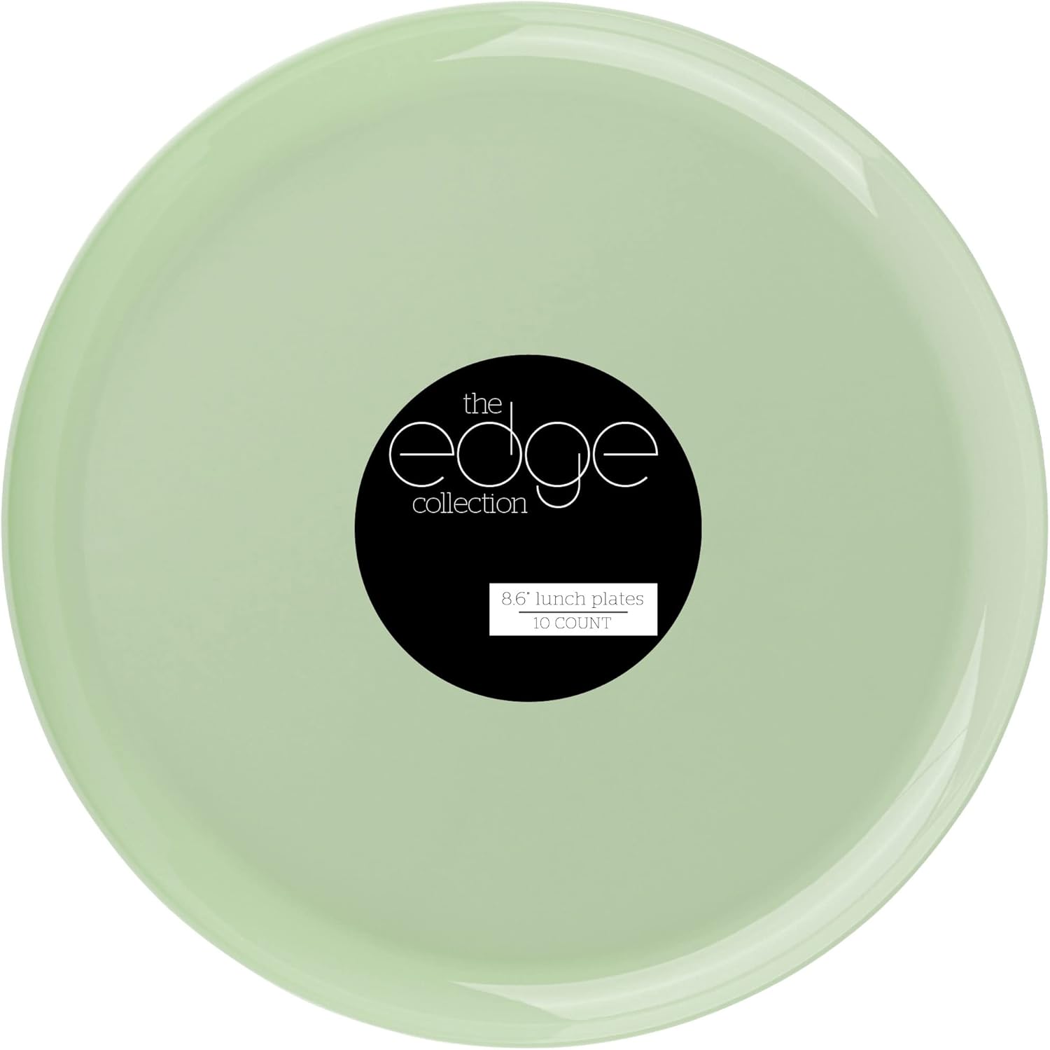Mint Green Plastic Party Plates Edge Collection for Elegant Events