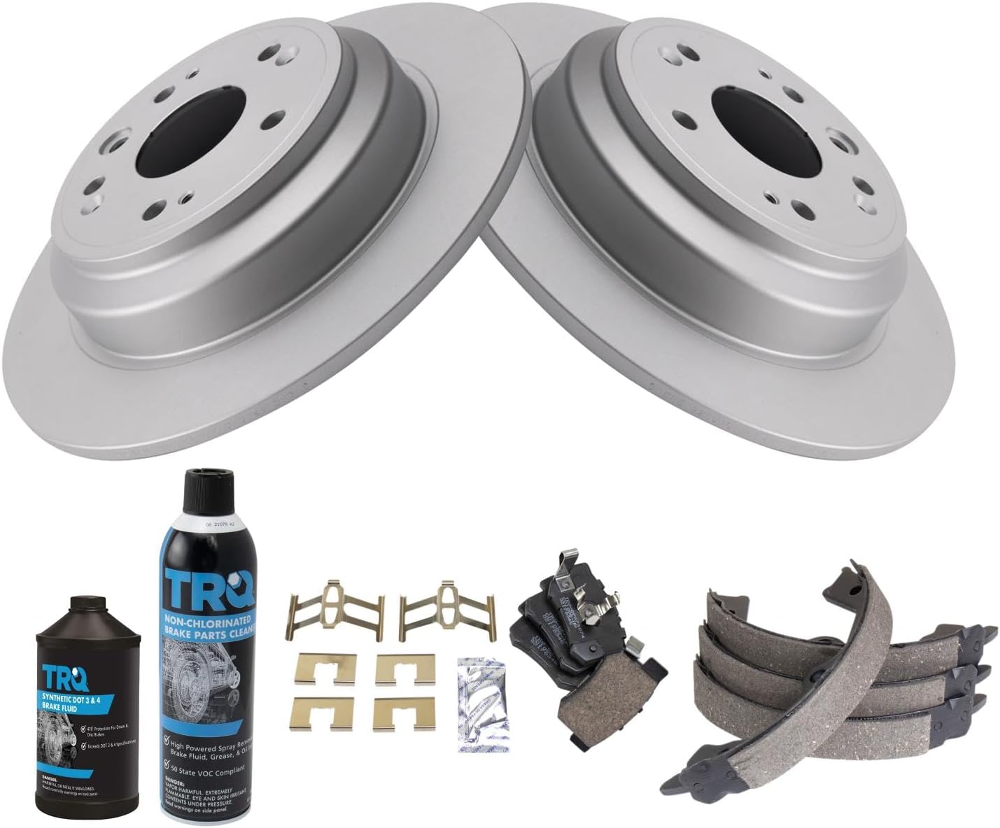 TRQ Rear Brake Pad & Rotor Kit for Honda Accord Crosstour