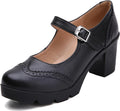 Chunky Low Block Heels Mary Jane Pumps - Comfortable Daywear