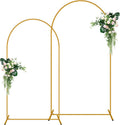 2 Pack Arch Backdrop Stand (7.2ft/6ft) Gold Metal Balloon Arch Stand