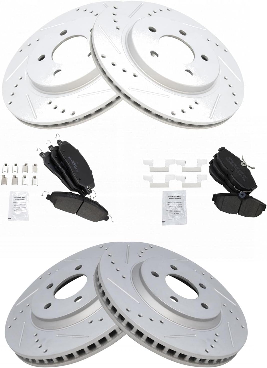 TRQ Performance Brake Pad & Rotor Kit for 2005-2014 Ford Mustang
