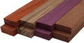 Exotic Hardwood Variety Pack - Padauk Zebrawood Purpleheart Merbau
