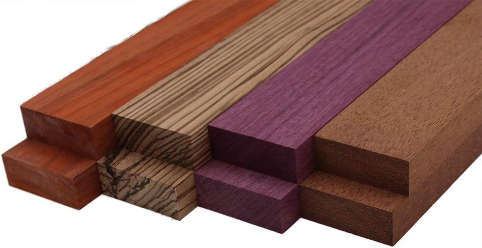 Imported Exotic Hardwood Variety Pack - Beautiful Grain Selection