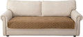 Eismodra Couch Cover for 3 Cushion Sofa - Anti-Slip Velvet Protector