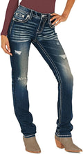 Women's Jeans 90s Mid Rise Bootcut High Stretch Denim