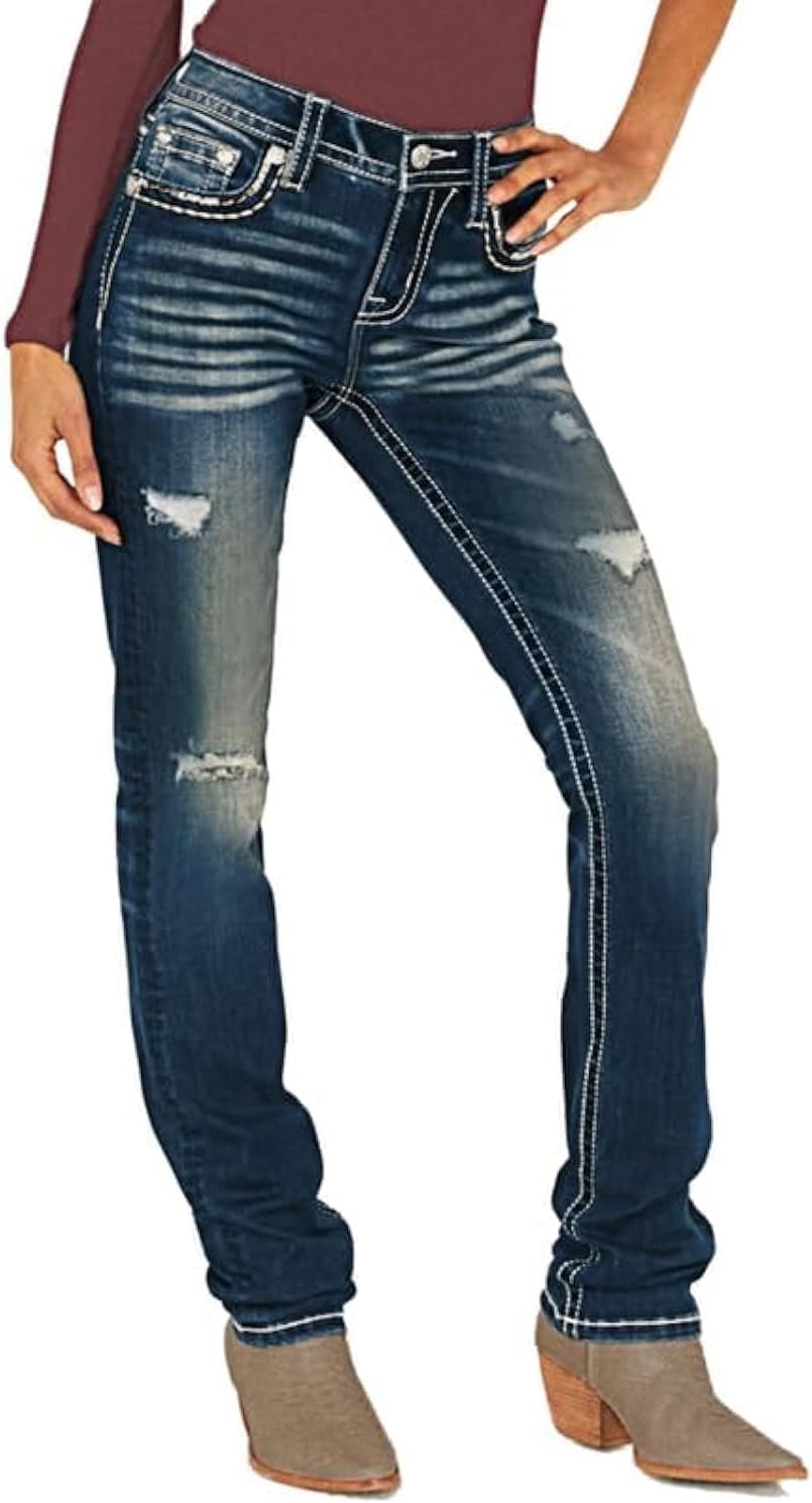 90s Mid Rise Bootcut High Stretch Women's Jeans for Modern Style