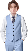 Sky Blue Boys Suit Formal Slim Fit Set for Teens and Toddlers