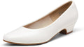 DREAM PAIRS Women's Mila Low Chunky Heel Pump Shoes - Comfortable fit