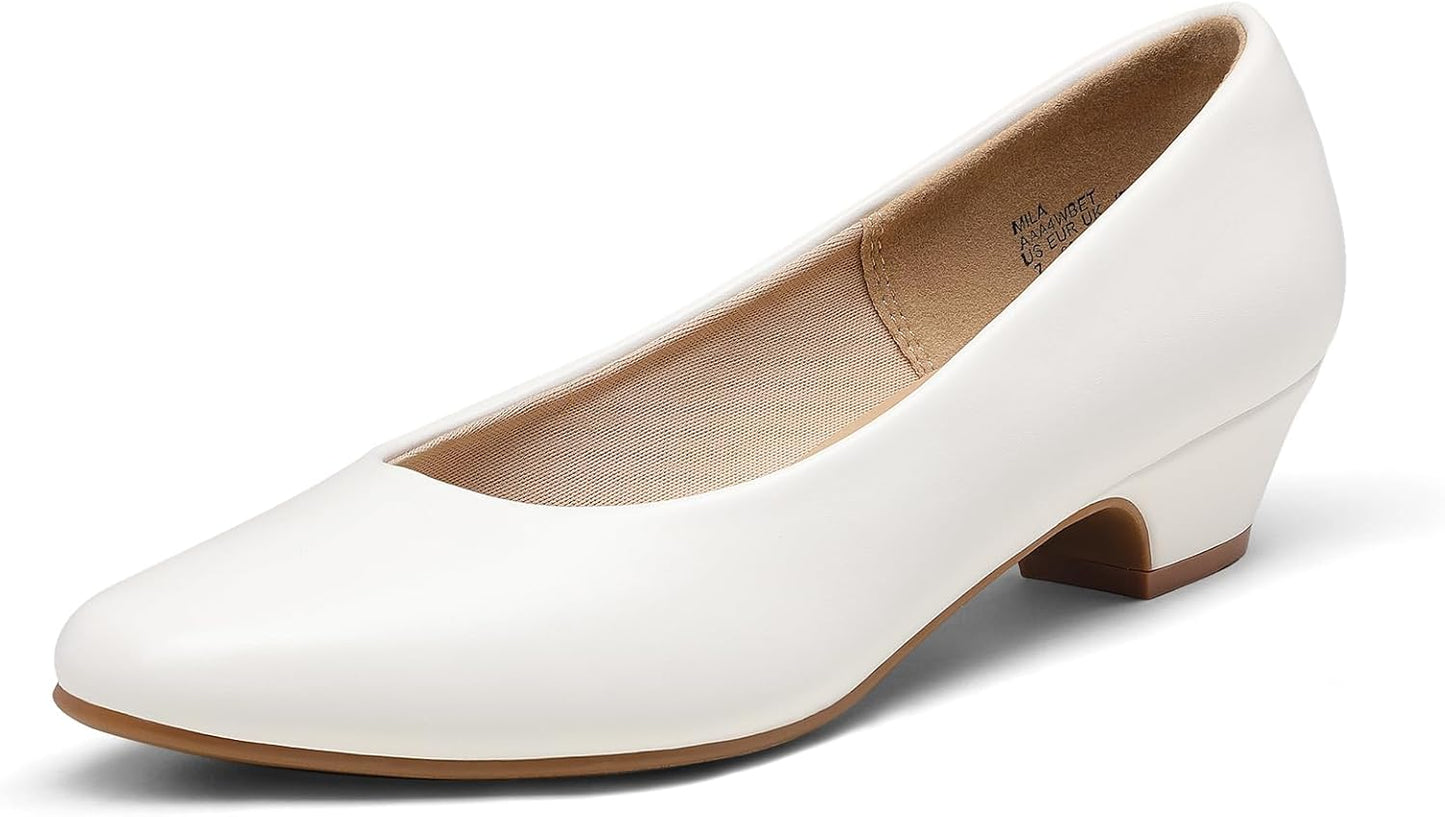 DREAM PAIRS Women's Mila Low Chunky Heel Pump Shoes Review