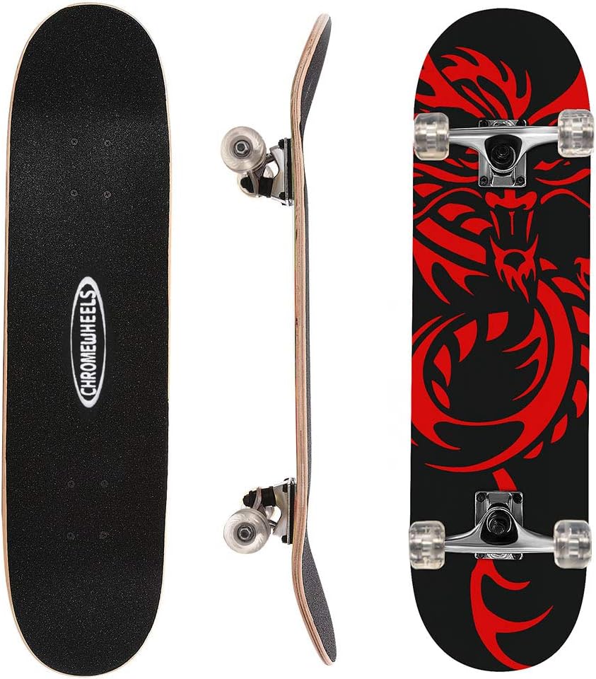 31 Inch Skateboard Double Kick Cruiser Longboard for Kids