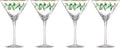 Lenox Holiday Decal 4-Piece Martini Glass Set for Christmas