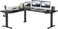 FEZIBO 75 L-Shaped Standing Desk - Electric Height Adjustable - Supports 300+lbs