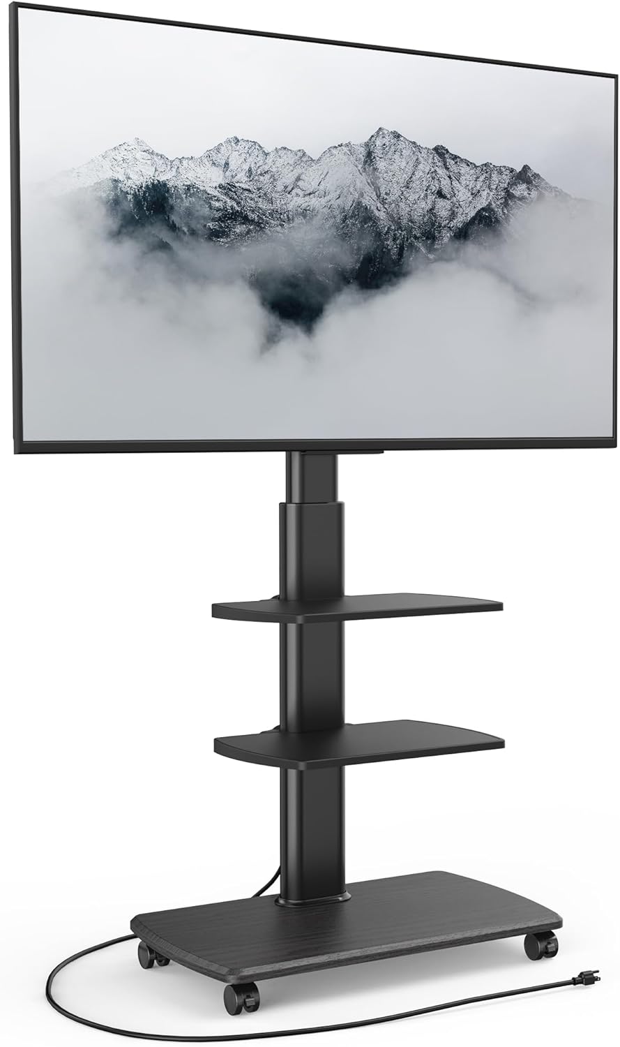 FITUEYES Rolling TV Stand with Power Outlets for 32-70 Inch TVs