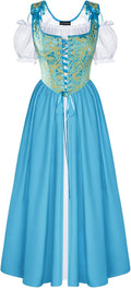 Women's Scarlet Darkness Renaissance Corset Dress - Puff Sleeve