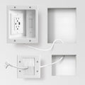 in-Wall TV Cable Management Kit with Power and USB - Clean Home