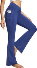baleaf Women's V Crossover Flare Leggings with Pockets - Flattering
