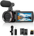 Video Camera Camcorder 4K 64MP 30FPS Dual Lens - Vlogging Ready