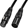 HOSONGIN 5 PIN XLR DMX Cable Adapter 50 ft - Reliable Stage DMX Cable