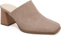 Trish Lucia Womens Chunky Stacked Heel Mules - Comfortable Everyday We