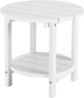 LZRS Round Adirondack Side Table Double End Table - Weather Resistant