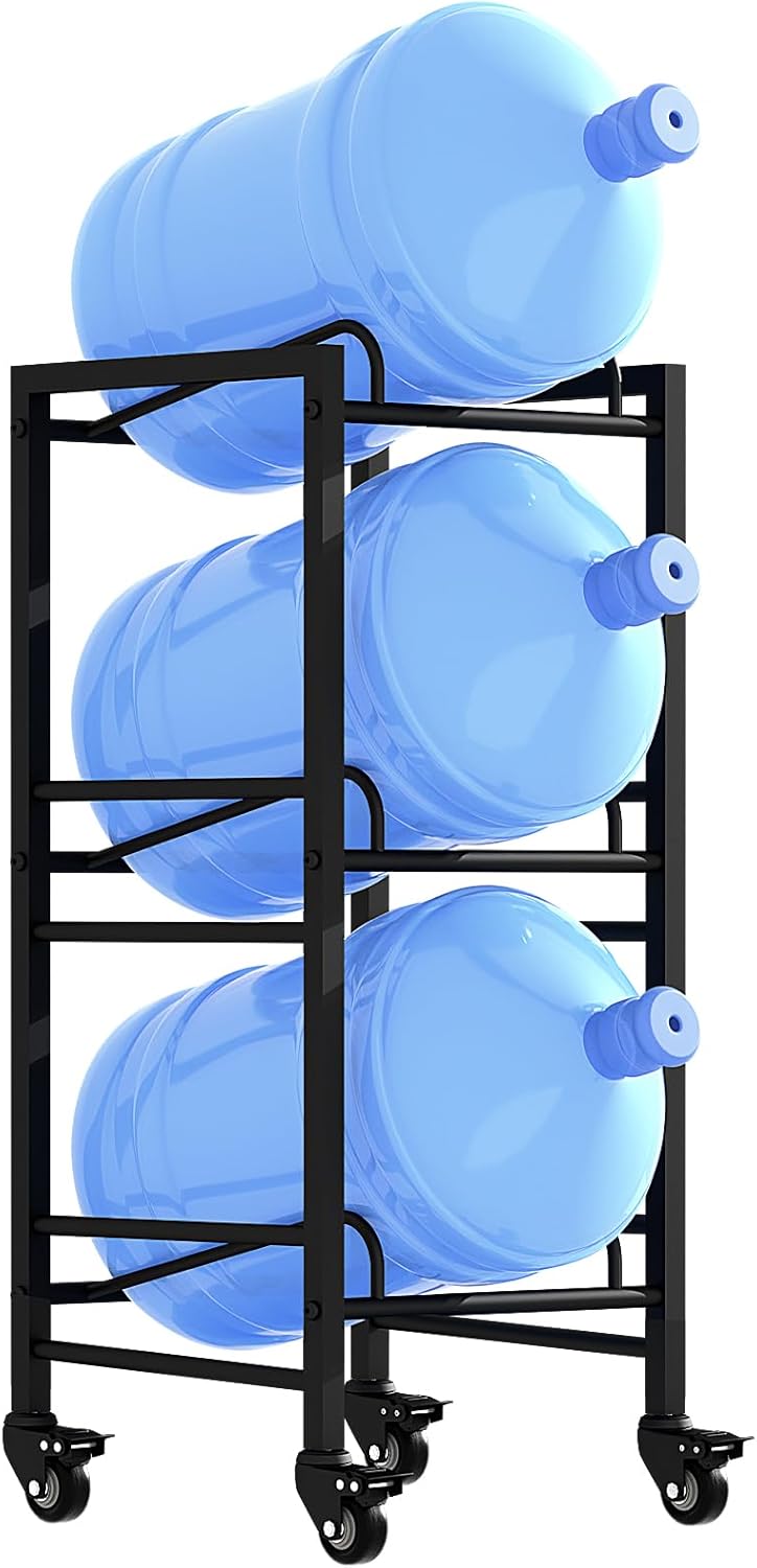 Vorshape 5 Gallon Water Jug Holder with Wheels for Storage