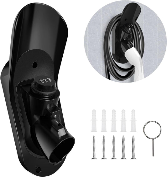 Secure Wall Mount EV Charger Holder with Lock