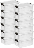 Sterilite 12-Pack Ultra Latching Box 18 Quart - Clear Stackable