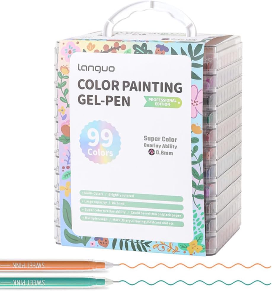 Vibrant Gel Pens Set with 99 Colors for Smooth Writing