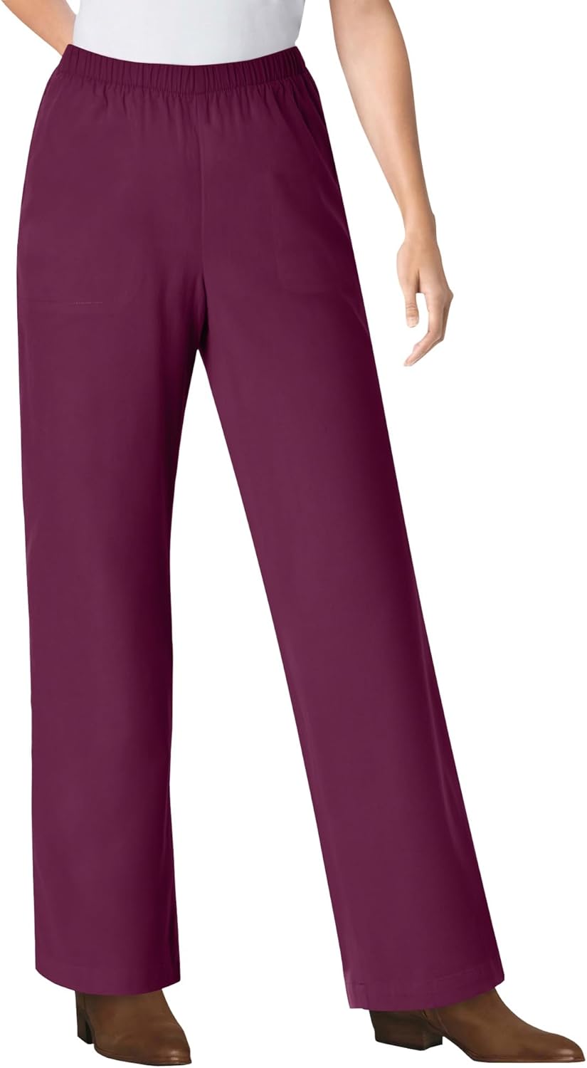 Plus Size Fineline Stretch Denim Wide-Leg Pull-On Jeans Review