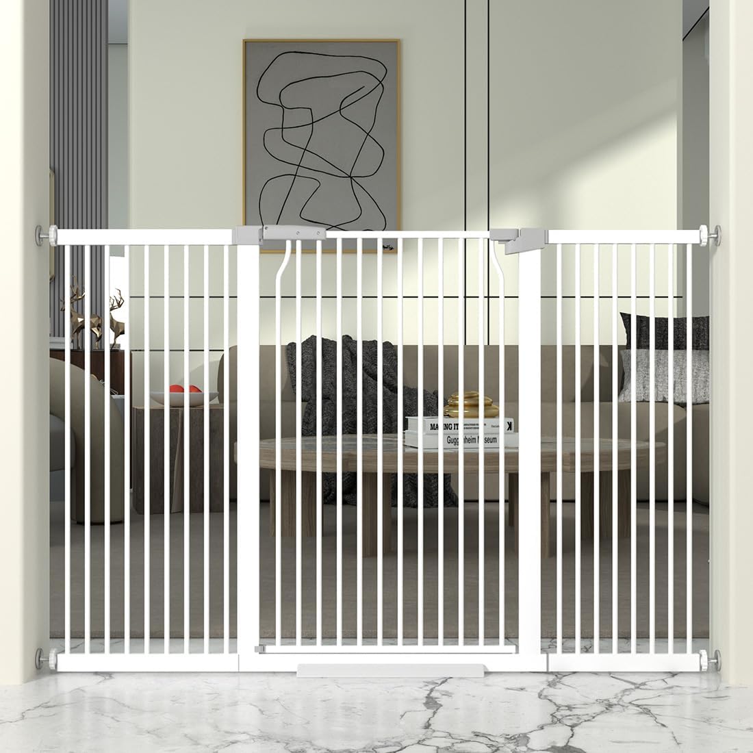 41 Inch Extra Tall Cat Gate for Doorway, Safe and Secure