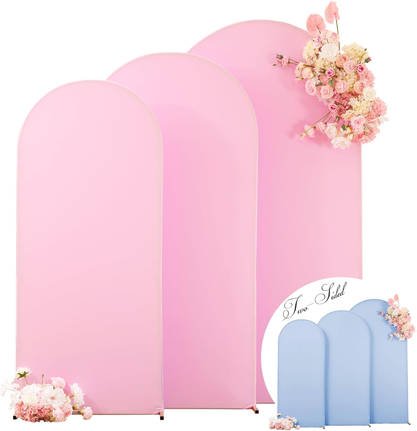 Wedding Arch Backdrop Cover Set of 3 for Elegant Events