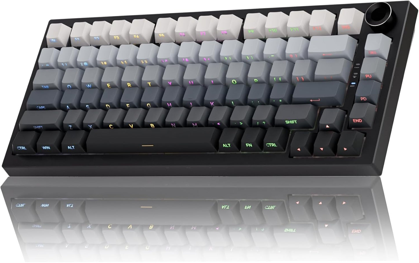 Wireless Mechanical Keyboard with Knob for Gaming and Work