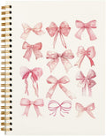 Pink Bow Coquette Journal Notebook - Preppy Pink Aesthetic Notebook