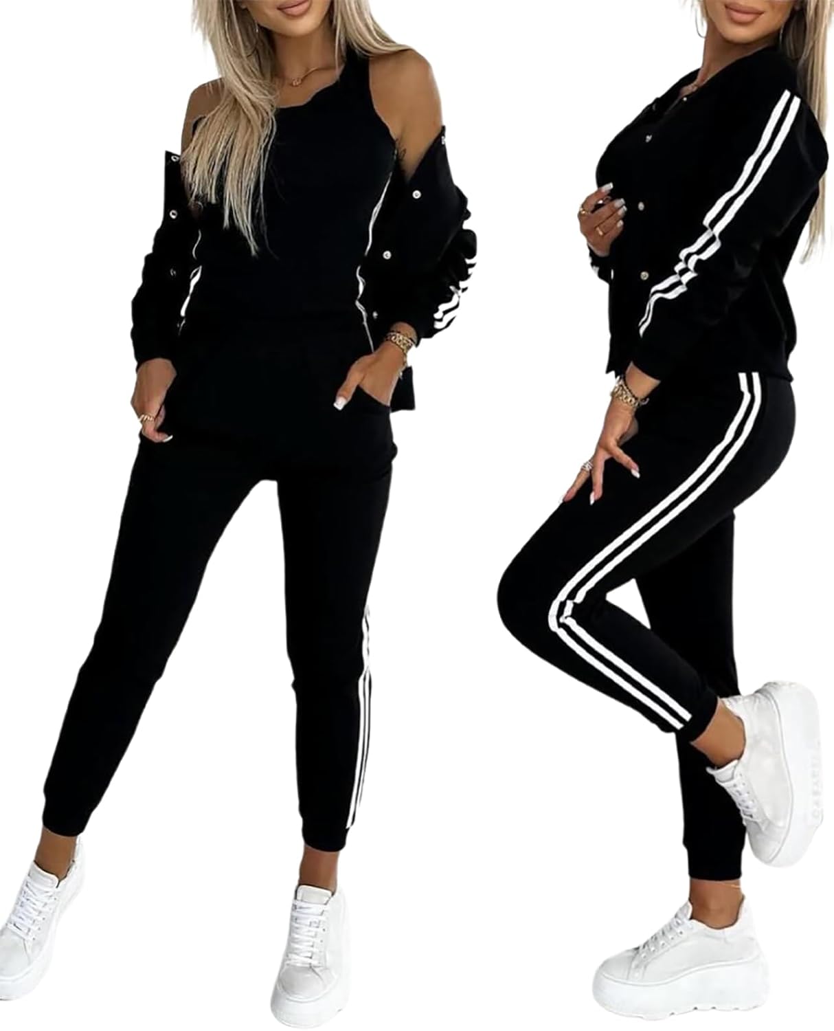 CHICME Women's Three Piece Outfits for Stylish Athleisure Wear