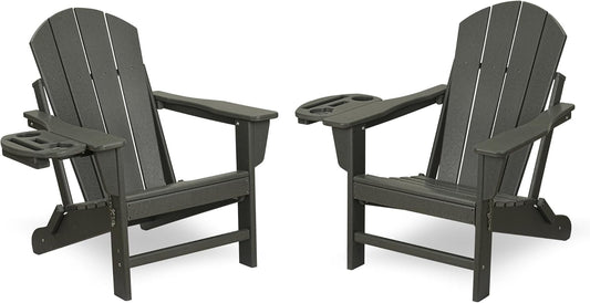 FOOWIN Folding Adirondack Chair Set of 2 for Outdoor Relaxation