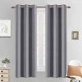 Yakamok Room Darkening Grommet Curtains 38Wx63L Grey - Thermal