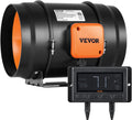 Inline Duct Fan 8-in 807 CFM with Temp Humidity Controller - Quiet EC