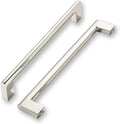 8 Inch Hole Center Polished Nickel Cabinet Pulls 10 Pack - Heavy Duty