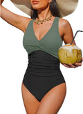 Holipick Women Tummy Control One Piece Swimsuit - Push Up Fit