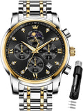 OLEVS Men's Luxury Diamond Dress Watch - Elegant Casual Timepiece