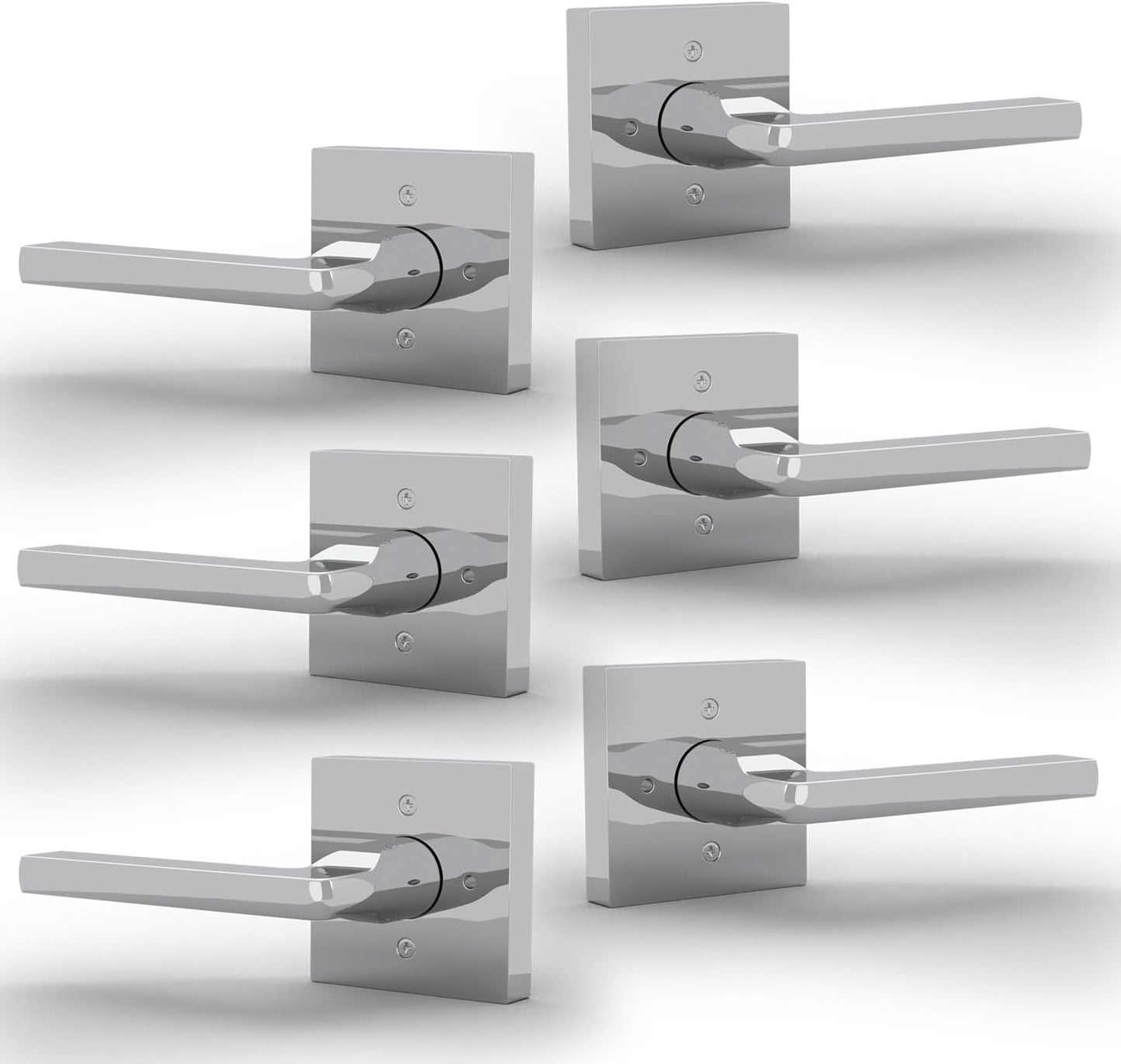 Mega Handles Prime Dummy Door Handles - Heavy Duty Chrome Style
