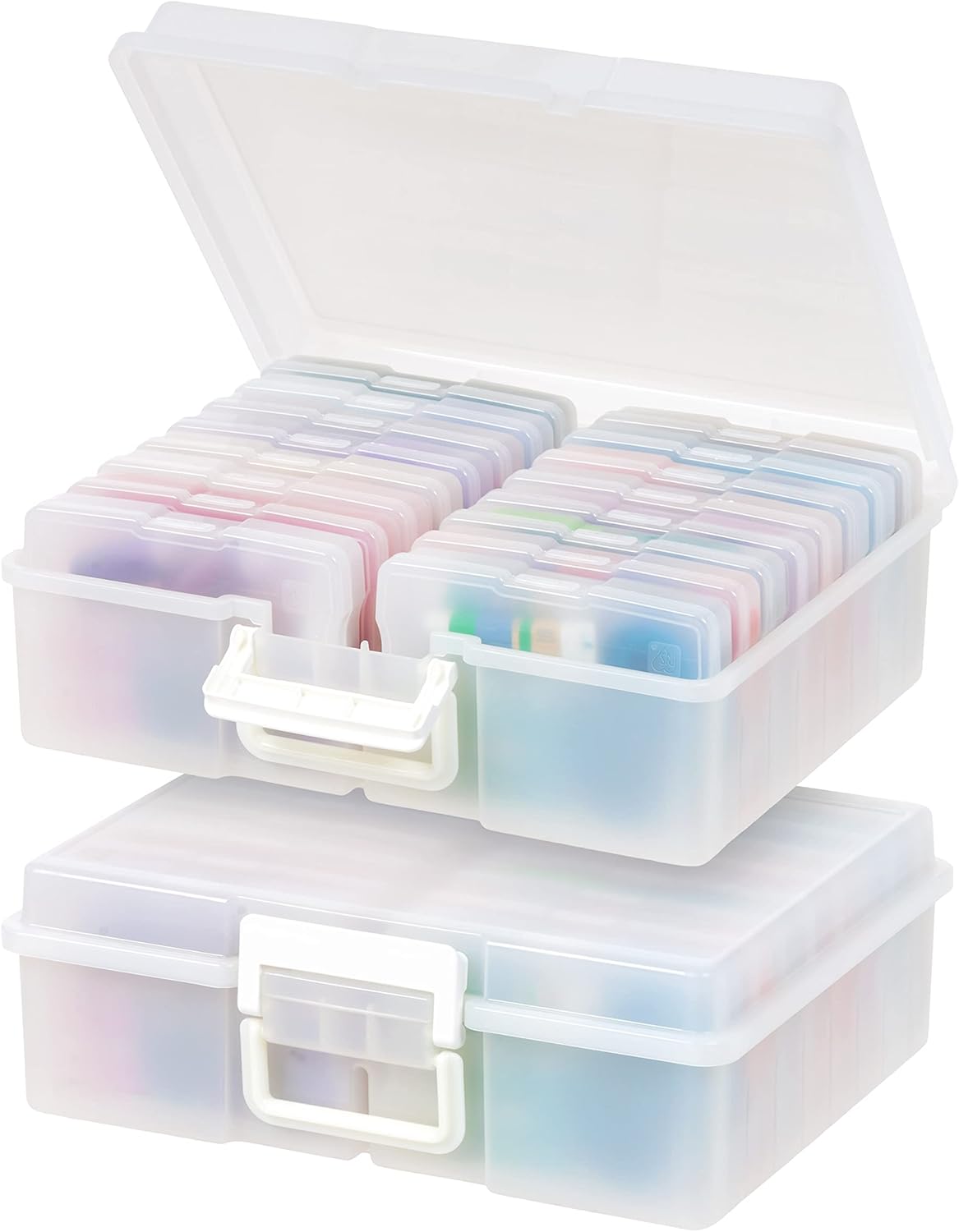 IRIS USA 4in x 6in Photo Storage Box Craft Keeper for Organizing