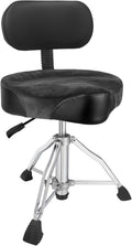 AKLOT Saddle Drum Throne with Backrest - Heavy Duty Adjustable Stool