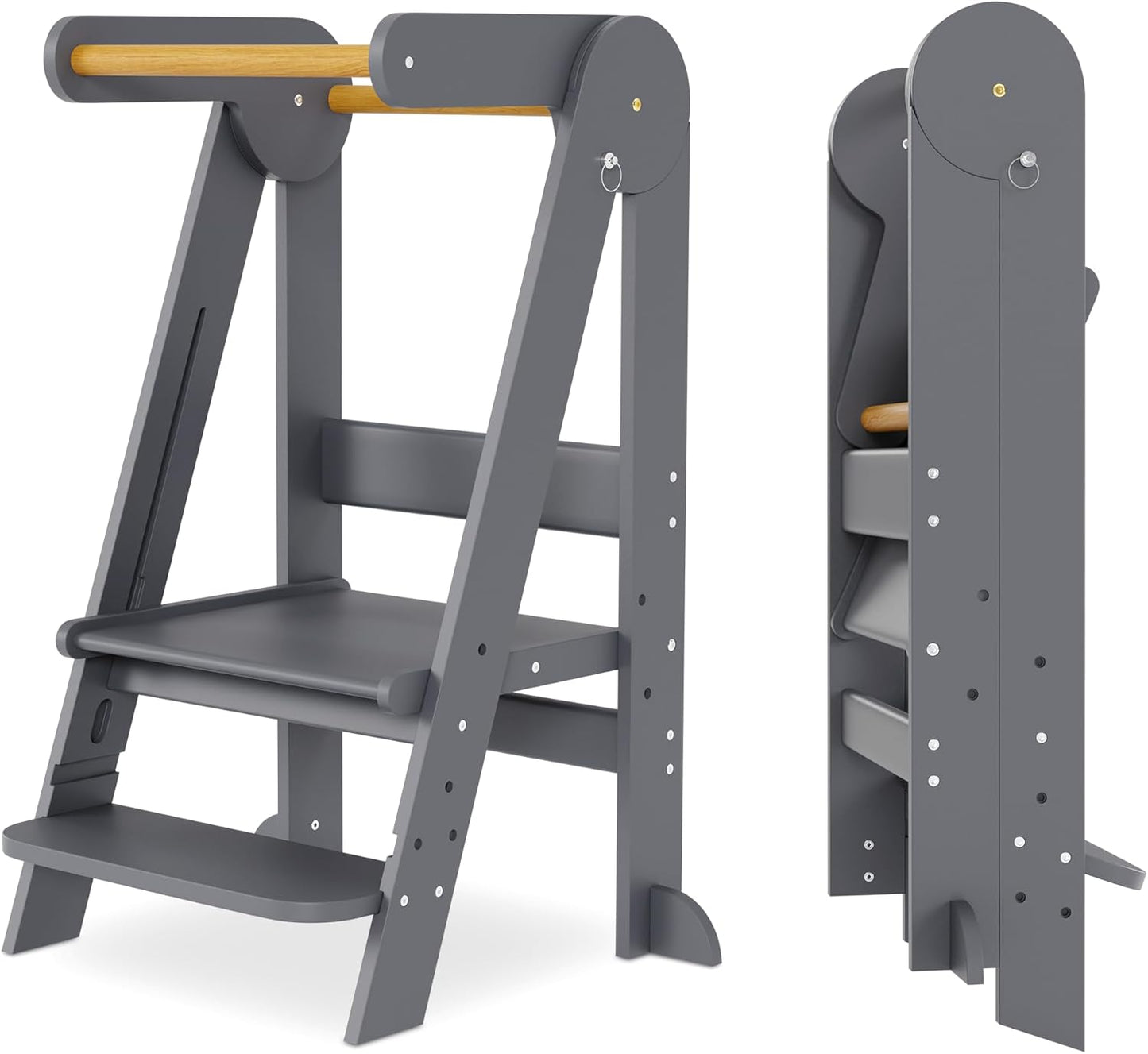 Folding Toddler Tower Kitchen Stand Helper for Safe Play