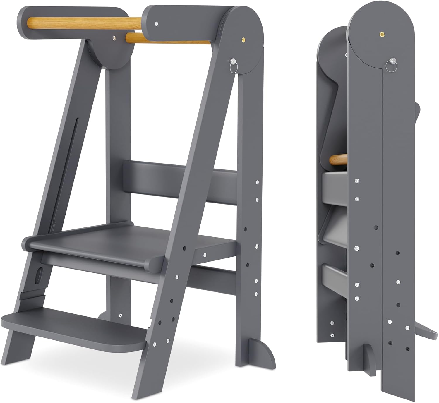 Folding Toddler Tower Kitchen Stand Helper for Safe Play