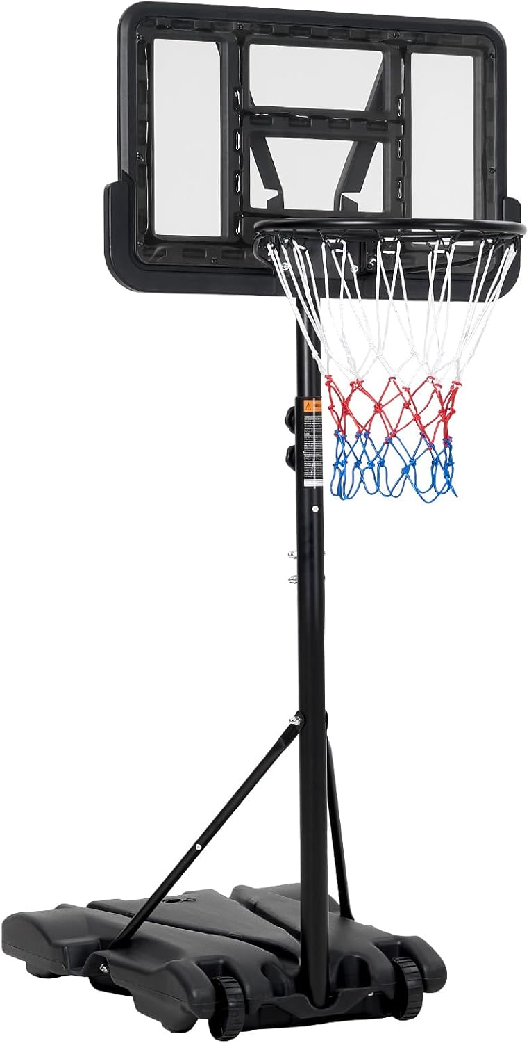 Portable Adjustable Basketball Hoop for Kids 5-7 FT Height