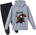 D.O.T Anime Slayer Tracksuit Hoodie and Jogging Pants Set for Kids