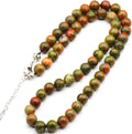 Natural Citrine Beaded Choker Necklace - Healing 8mm Crystal