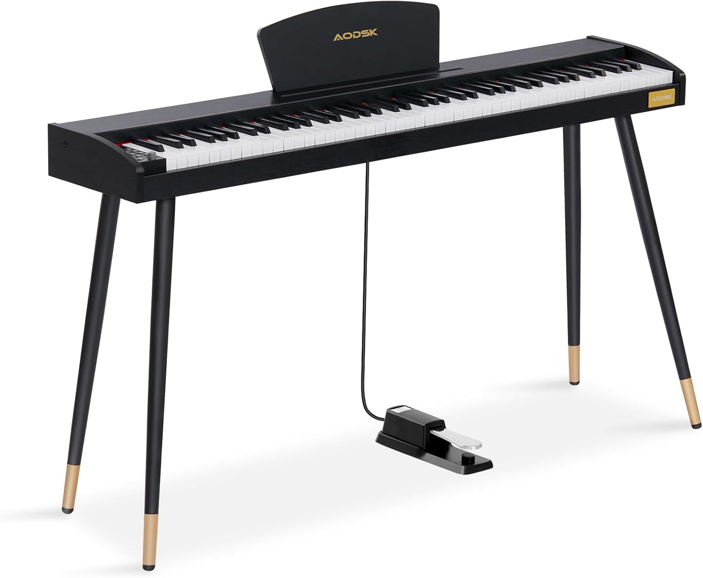AODSK 88-Key Digital Piano: 128 Tones, MIDI/USB, Headphone Jack