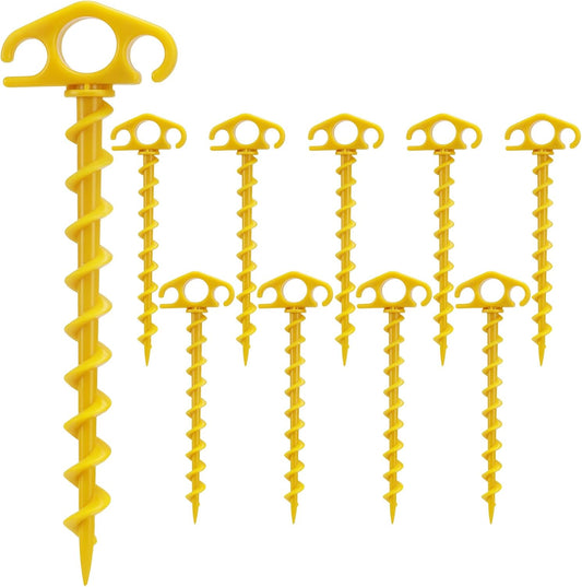 10 Pack Heavy Duty Beach Tent Stakes - Secure Your Shelter!